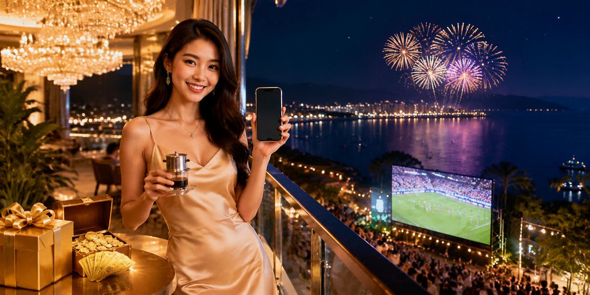 Người chơi cá cược bóng đá tại Phú Quốc thưởng thức cà phê